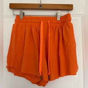 Orange Women's Athletic Drawstring Shorts